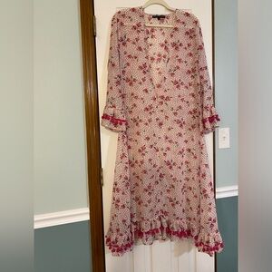 America & Beyond | Floral Swim Coverup, Size M